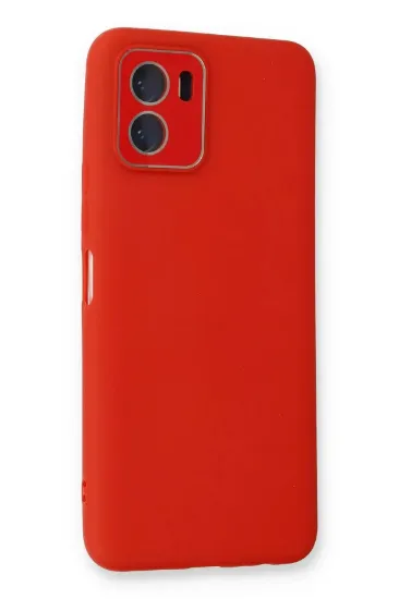 Newface Vivo Y15S Kılıf Lansman Glass Kapak - Kırmızı resmi