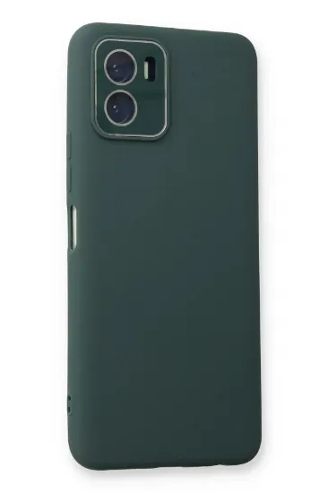 Newface Vivo Y15S Kılıf Lansman Glass Kapak - Koyu Yeşil resmi