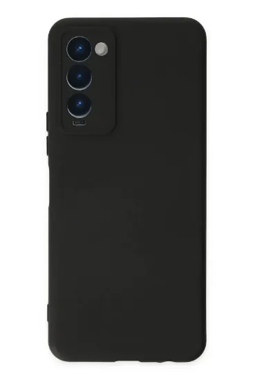 Newface Tecno Camon 18 Kılıf Nano içi Kadife Silikon - Siyah resmi