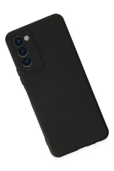 Newface Tecno Camon 18 Kılıf Nano içi Kadife Silikon - Siyah resmi