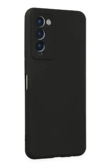 Newface Tecno Camon 18 Kılıf Nano içi Kadife Silikon - Siyah resmi