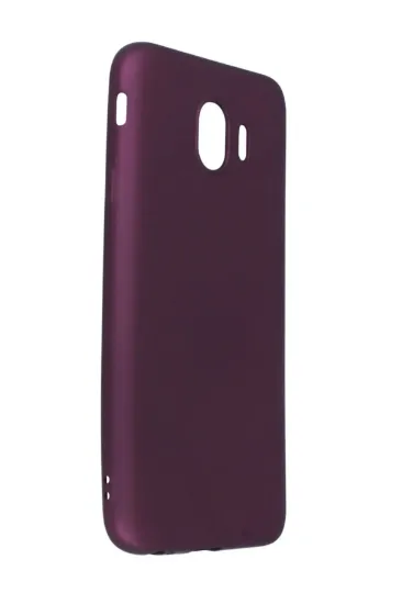 Newface Samsung Galaxy J4 Kılıf First Silikon - Mürdüm resmi