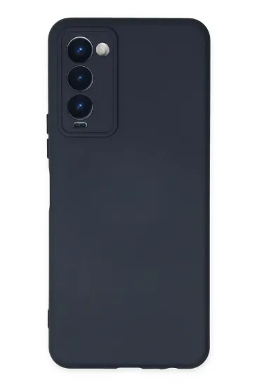 Newface Tecno Camon 18 Kılıf Nano içi Kadife Silikon - Lacivert resmi