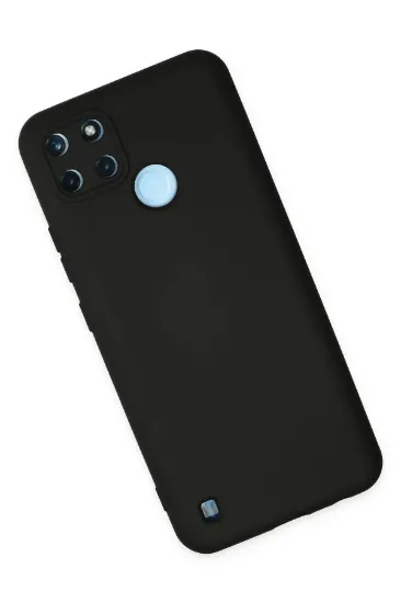 Newface Realme C25Y Kılıf Nano içi Kadife Silikon - Siyah resmi