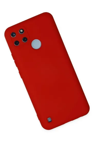 Newface Realme C25Y Kılıf Nano içi Kadife Silikon - Kırmızı resmi