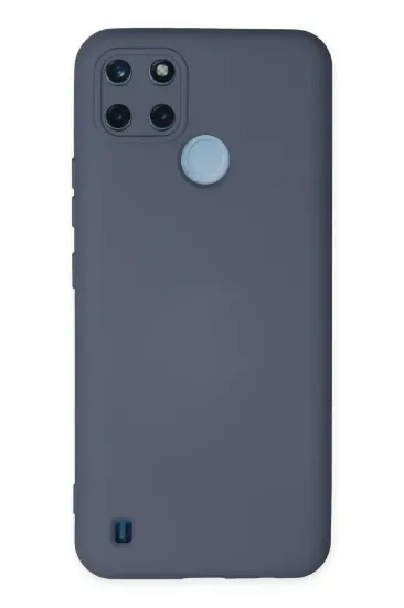 Newface Realme C25Y Kılıf Nano içi Kadife Silikon - Gri resmi