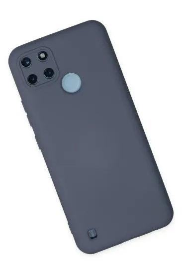 Newface Realme C25Y Kılıf Nano içi Kadife Silikon - Gri resmi