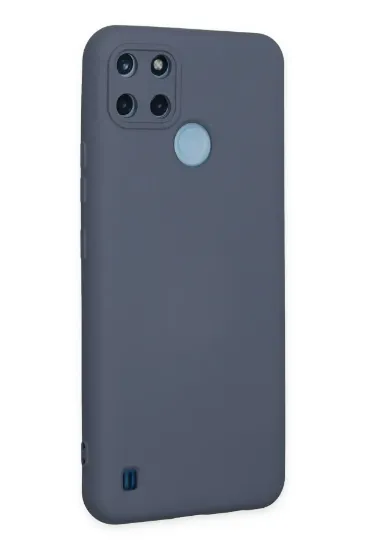 Newface Realme C25Y Kılıf Nano içi Kadife Silikon - Gri resmi