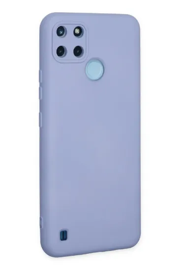 Newface Realme C25Y Kılıf Nano içi Kadife Silikon - Lila resmi