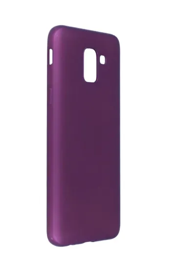 Newface Samsung Galaxy J6 Kılıf First Silikon - Mürdüm resmi