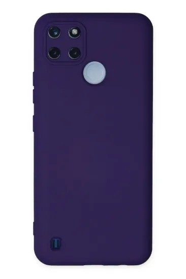 Newface Realme C25Y Kılıf Nano içi Kadife Silikon - Mor resmi