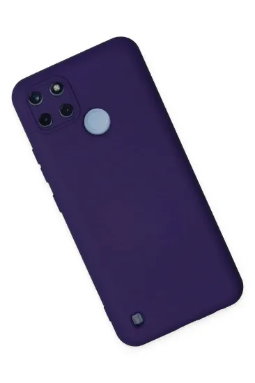 Newface Realme C25Y Kılıf Nano içi Kadife Silikon - Mor resmi