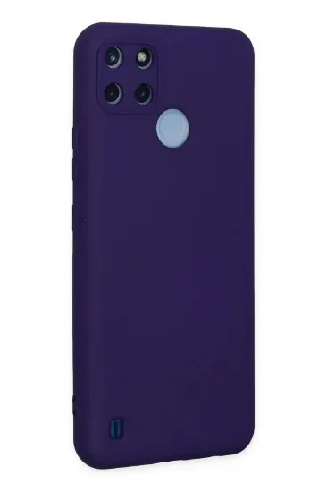Newface Realme C25Y Kılıf Nano içi Kadife Silikon - Mor resmi