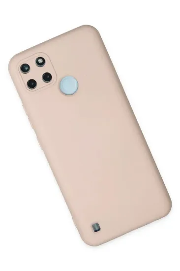 Newface Realme C25Y Kılıf Nano içi Kadife Silikon - Pudra resmi