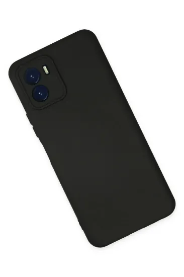 Newface Vivo Y15S Kılıf Nano içi Kadife Silikon - Siyah resmi