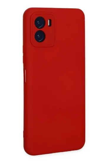 Newface Vivo Y15S Kılıf Nano içi Kadife Silikon - Kırmızı resmi
