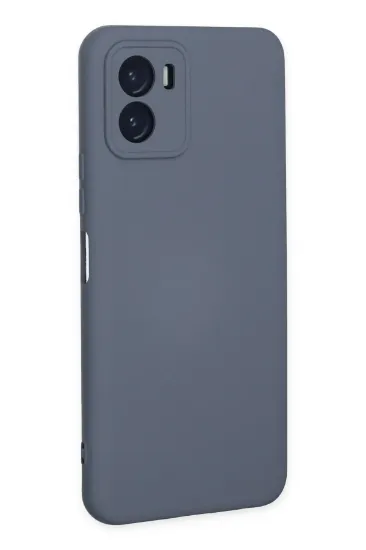 Newface Vivo Y15S Kılıf Nano içi Kadife Silikon - Gri resmi