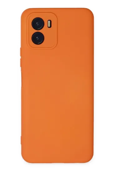 Newface Vivo Y15S Kılıf Nano içi Kadife Silikon - Turuncu resmi