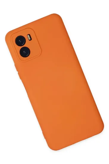Newface Vivo Y15S Kılıf Nano içi Kadife Silikon - Turuncu resmi