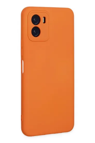 Newface Vivo Y15S Kılıf Nano içi Kadife Silikon - Turuncu resmi