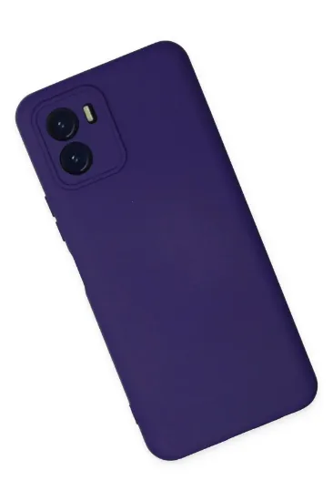 Newface Vivo Y15S Kılıf Nano içi Kadife Silikon - Mor resmi