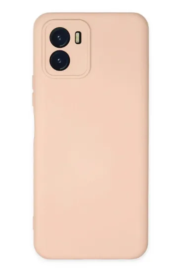 Newface Vivo Y15S Kılıf Nano içi Kadife Silikon - Pudra resmi