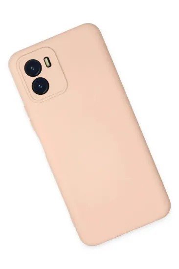 Newface Vivo Y15S Kılıf Nano içi Kadife Silikon - Pudra resmi