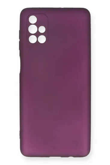 Newface Samsung Galaxy M51 Kılıf First Silikon - Mürdüm resmi