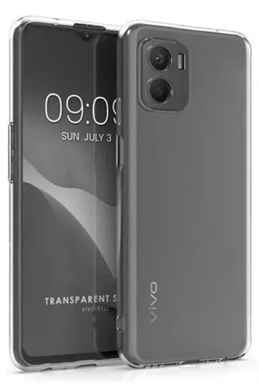 Newface Vivo Y15S Kılıf Lüx Şeffaf Silikon resmi