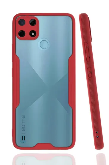 Newface Realme C25Y Kılıf Platin Silikon - Kırmızı resmi