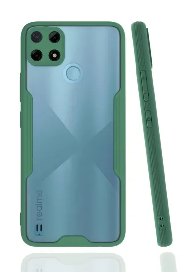 Newface Realme C25Y Kılıf Platin Silikon - Yeşil resmi