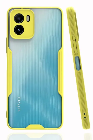 Newface Vivo Y15S Kılıf Platin Silikon - Sarı resmi