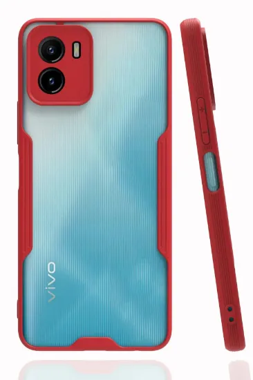 Newface Vivo Y15S Kılıf Platin Silikon - Kırmızı resmi