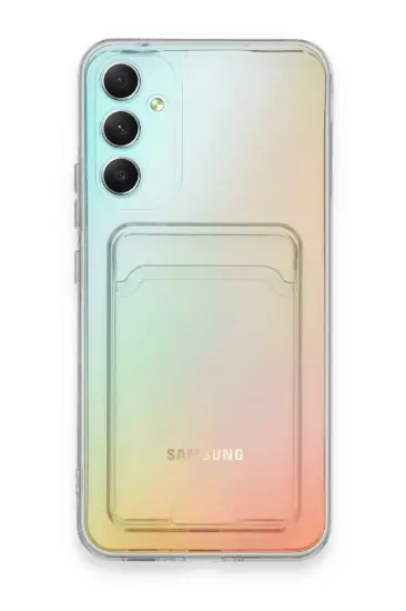 Newface Samsung Galaxy A34 5G Kılıf Kart Şeffaf Silikon - Şeffaf resmi