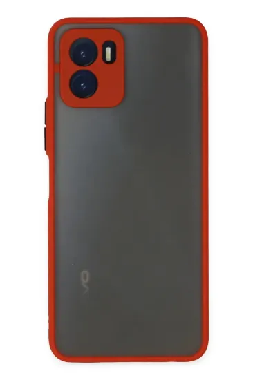 Newface Vivo Y15S Kılıf Montreal Silikon Kapak - Kırmızı resmi