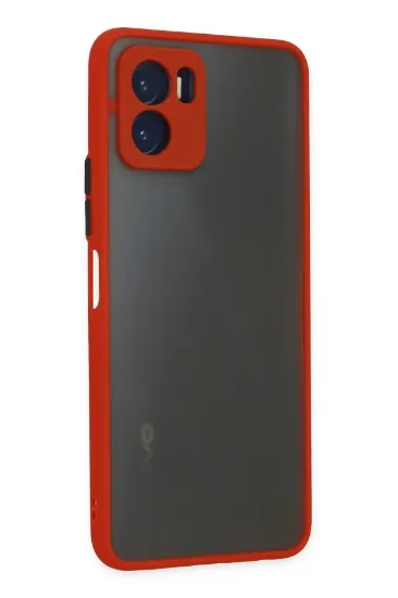 Newface Vivo Y15S Kılıf Montreal Silikon Kapak - Kırmızı resmi