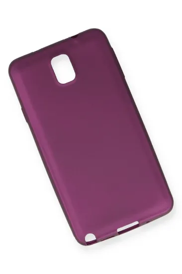 Newface Samsung Galaxy Note 3 / N9000 Kılıf First Silikon - Mürdüm resmi