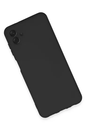 Newface Samsung Galaxy A04E Kılıf Nano içi Kadife Silikon - Siyah resmi