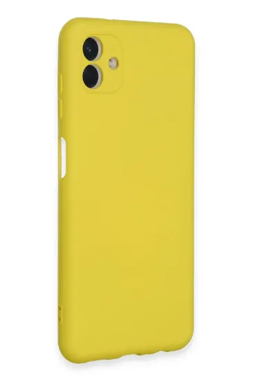 Newface Samsung Galaxy A04E Kılıf Nano içi Kadife Silikon - Sarı resmi
