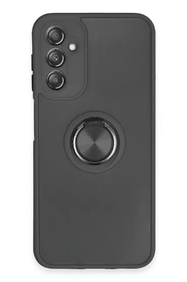 Newface Samsung Galaxy A14 4G Kılıf Montreal Yüzüklü Silikon Kapak - Siyah resmi