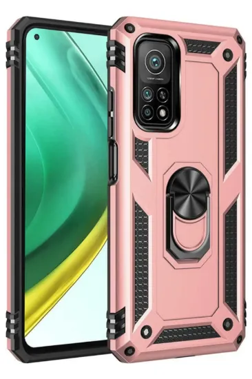 Newface Xiaomi Mi 10T Pro Kılıf Sofya Yüzüklü Silikon Kapak - Rose resmi