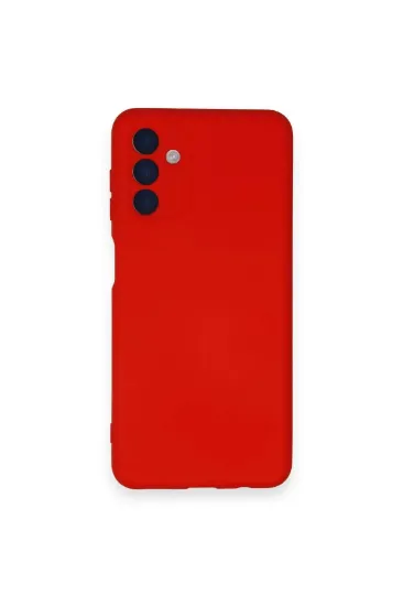 Newface Samsung Galaxy A14 4G Kılıf Nano içi Kadife Silikon - Kırmızı resmi