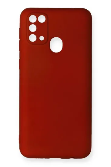 Newface Samsung Galaxy M31 Kılıf First Silikon - Bordo resmi