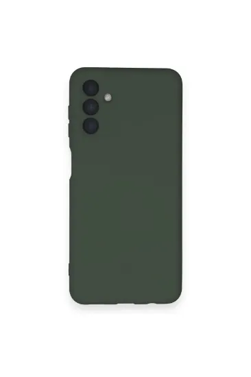 Newface Samsung Galaxy A14 4G Kılıf Nano içi Kadife Silikon - Koyu Yeşil resmi
