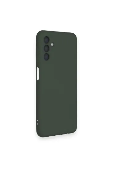 Newface Samsung Galaxy A14 4G Kılıf Nano içi Kadife Silikon - Koyu Yeşil resmi