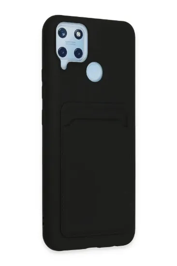 Newface Realme C25 Kılıf Kelvin Kartvizitli Silikon - Siyah resmi