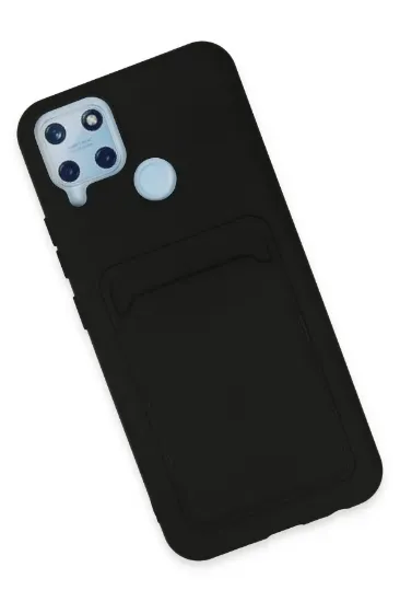 Newface Realme C25 Kılıf Kelvin Kartvizitli Silikon - Siyah resmi