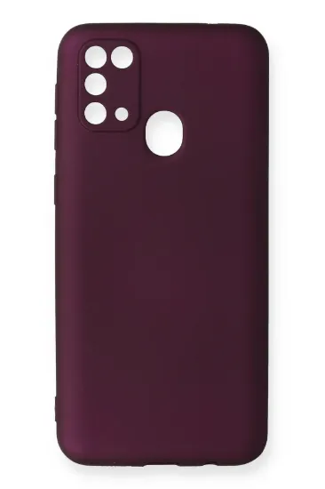 Newface Samsung Galaxy M31 Kılıf First Silikon - Mürdüm resmi