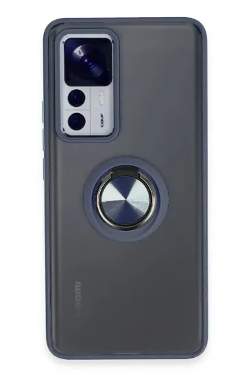 Newface Xiaomi Mi 12T Pro Kılıf Montreal Yüzüklü Silikon Kapak - Lacivert resmi