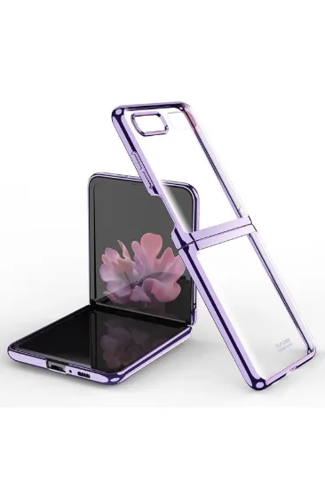 Newface Samsung Galaxy Z Flip 4 Kılıf Fold Element Kapak - Mor resmi